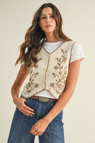 Evelyn Crochet Stitch Vest