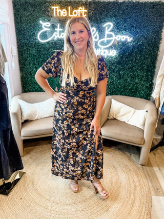 Marigold Blooms Floral Dress 2 Colors