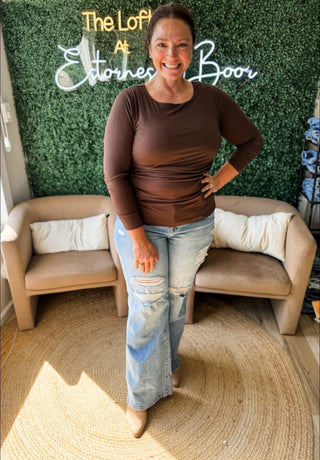 Risen Mia Distressed Wide Leg