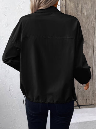 PREORDER Pocketed Zip Up Long Sleeve Jacket 4 colors