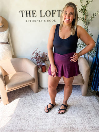 Fun And Flirty High Waist Skort Plus