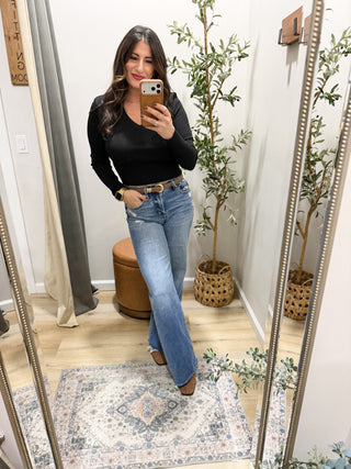 Better Days Ribbed V Neck Sweater 3 Colors