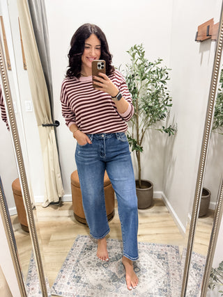 Casual Girl Relaxed Stripe Sweater