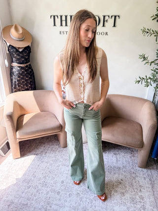 Risen Annie High Rise Cargo Jeans