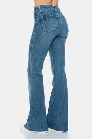 Judy Blue Cut Hem Flare Jeans *TUMMY CONTROL*