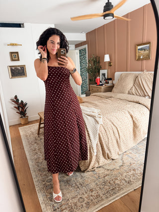 PREORDER Polka Dot Sleeveless Maxi Dress