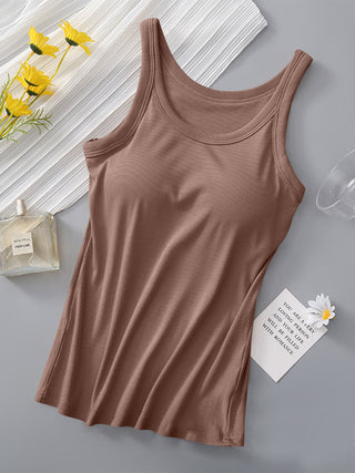 PREORDER Round Neck Tank with Bra