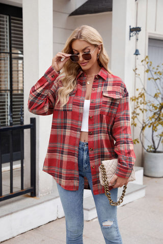 PREORDER Plaid Button Up Long Sleeve Shirt