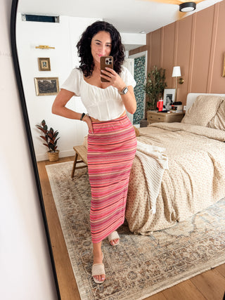 PREORDER Striped Maxi Skirt