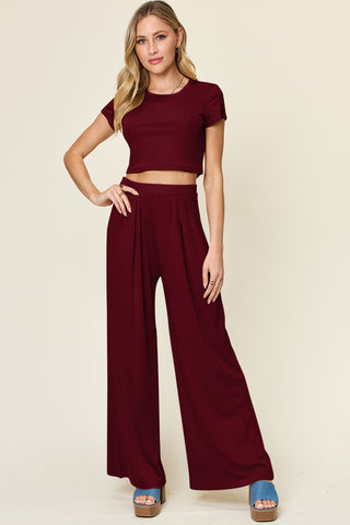 PREORDER Round Neck Top and Pants Set 3 Colors