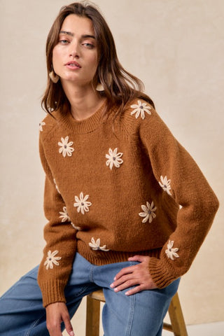 Only One I Need Floral Sweater