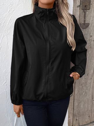 PREORDER Pocketed Zip Up Long Sleeve Jacket 4 colors