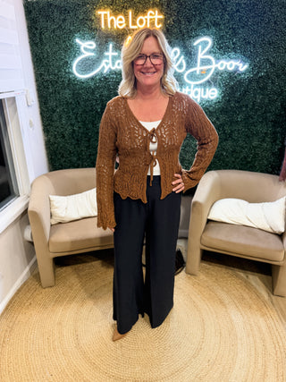 Love For Me Tie Front Cardigan