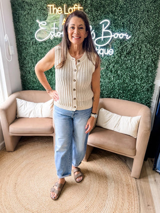 Risen Brenda Crop Barrel Jeans