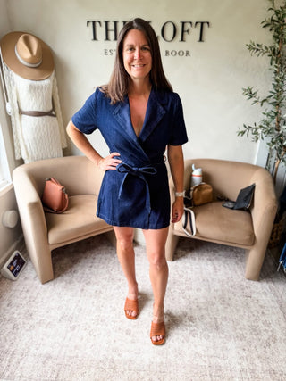 Don’t Let It Get To You Denim Romper