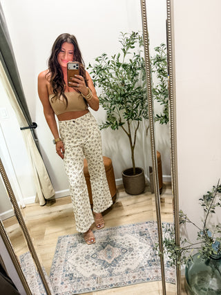 Anniewear Daisy Printed Wide Leg Jeans