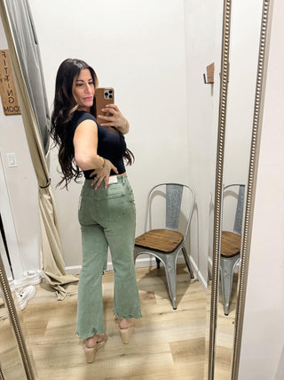 Zenana Acid Wash Crop Jeans in 2 Colors