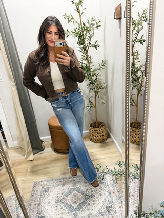 Feeling It Suede Jacket 2 Colors