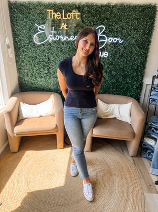 Square Neck Compression Tee with bra shelf 2+ colors