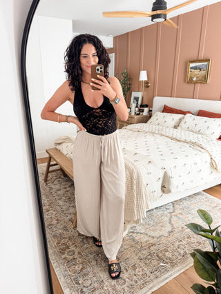 PREORDER Lace Halter Neck Tank