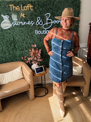 I’m Shining Button Denim Dress