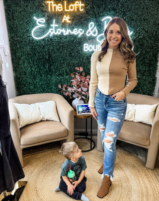 MICA Shelia Denim High Rise Distressed Straight