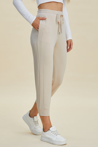 PREORDER Air Scuba Drawstring High Waist Cropped Pants