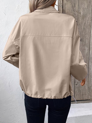 PREORDER Pocketed Zip Up Long Sleeve Jacket 4 colors