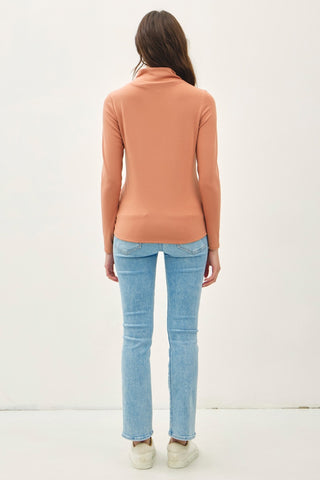 Mock Neck Long Sleeve T-Shirt