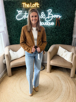 Feeling It Suede Jacket 2 Colors