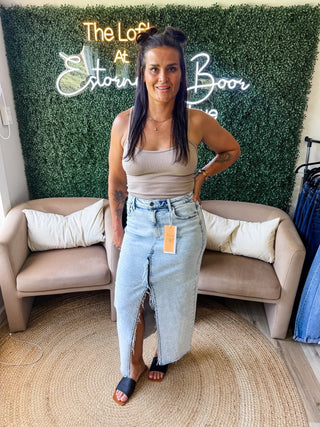 Risen Charity Denim Maxi Skirt