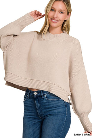 Throwing Kisses Oversized Crop Sweater 3 Colors
