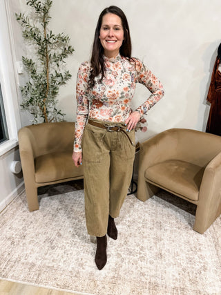 Travel The World Floral Mesh Top 2 Colors