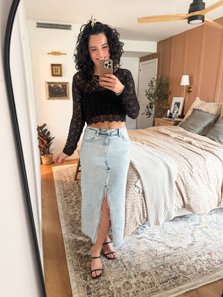 Risen Charity Denim Maxi Skirt