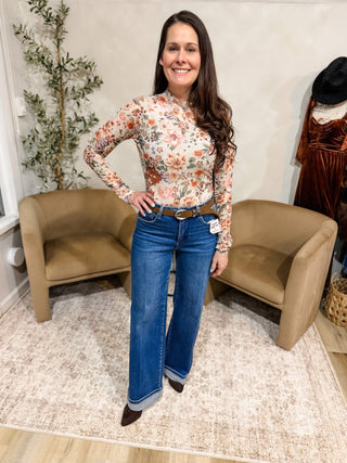 Travel The World Floral Mesh Top 2 Colors
