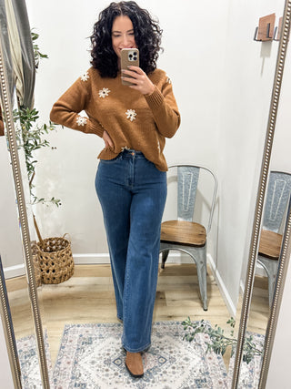 Only One I Need Floral Sweater