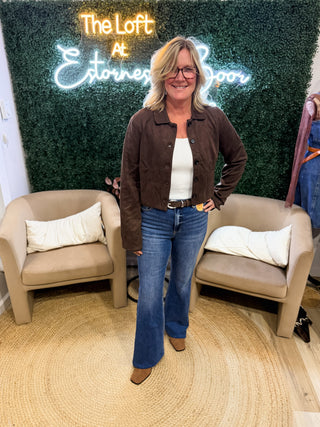 Feeling It Suede Jacket 2 Colors