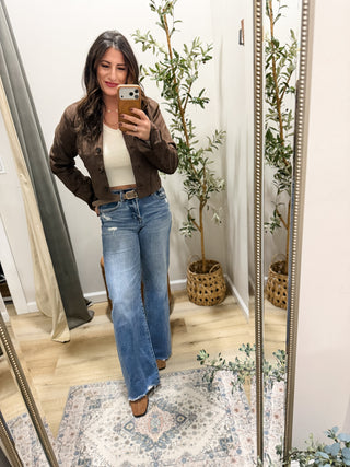 Feeling It Suede Jacket 2 Colors