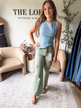 Alise Denim Top