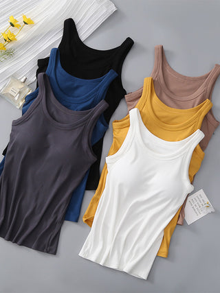 PREORDER Round Neck Tank with Bra