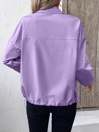 PREORDER Pocketed Zip Up Long Sleeve Jacket 4 colors