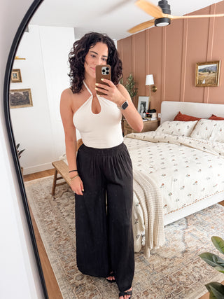 PREORDER Halter Neck Cami with Keyhole Detail