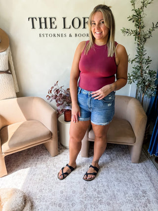 Risen Peggy Mid Rise Cuffed Shorts