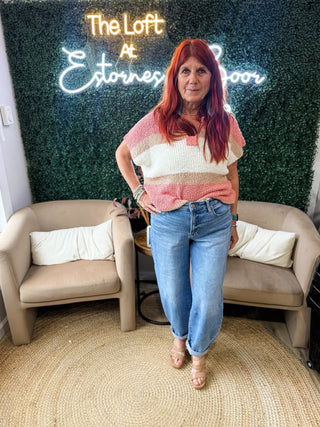 Risen Brenda Crop Barrel Jeans