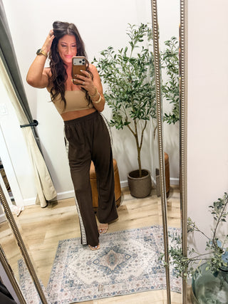 Leave It Lace Trimmed Pants