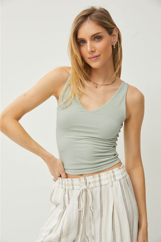 V-Neck Wide Strap Tank