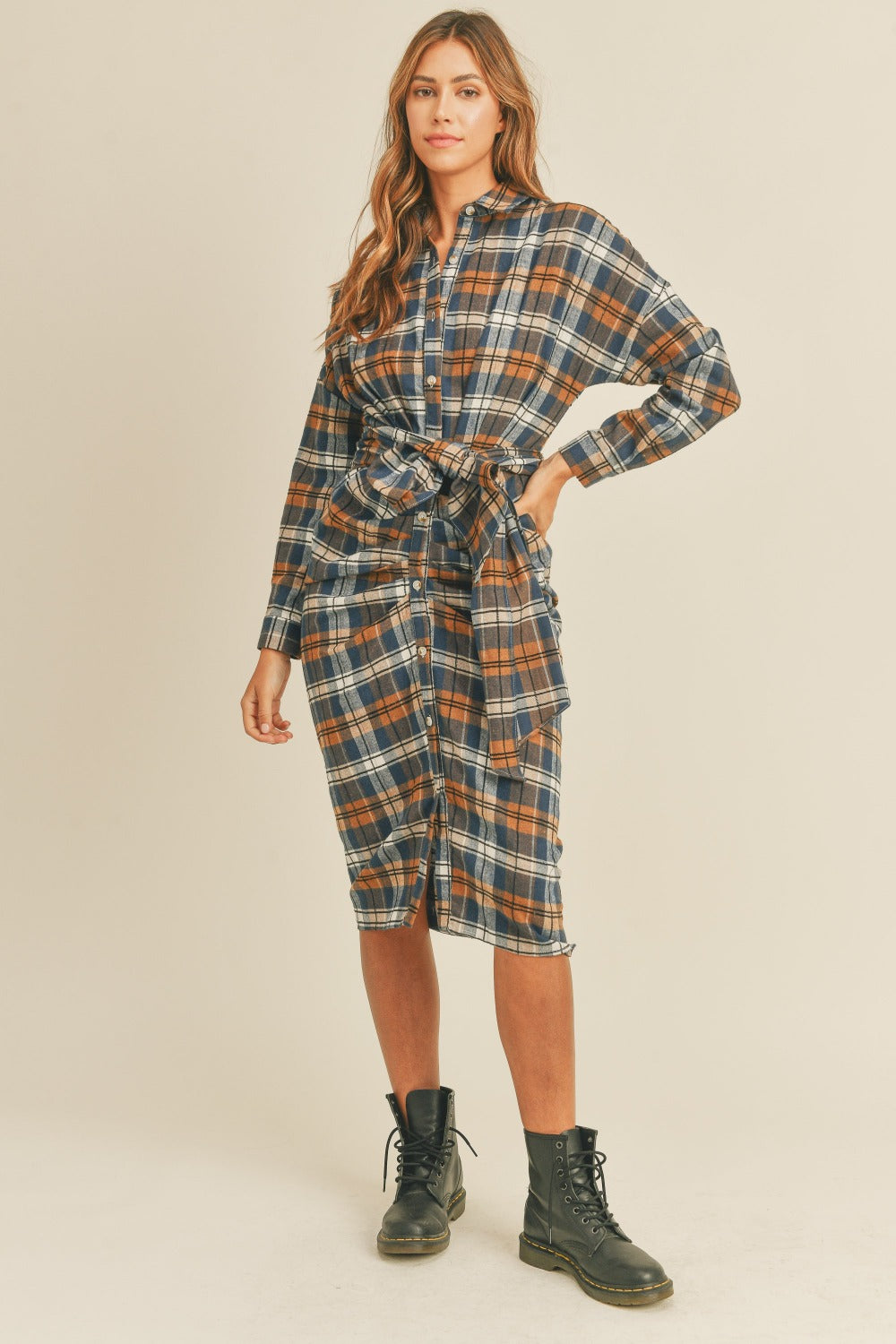 lace up flannel dress WOOL FLANNEL LACE-UP SHOULDER DETAIL DRESS XS