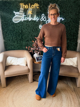 Throwing Kisses Oversized Crop Sweater 3 Colors