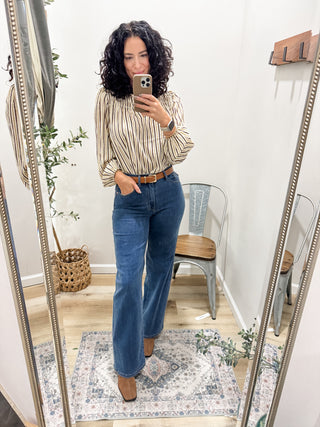 Cause A Scene Striped Blouse