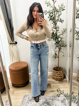 Here Together Lace Detail Cardigan